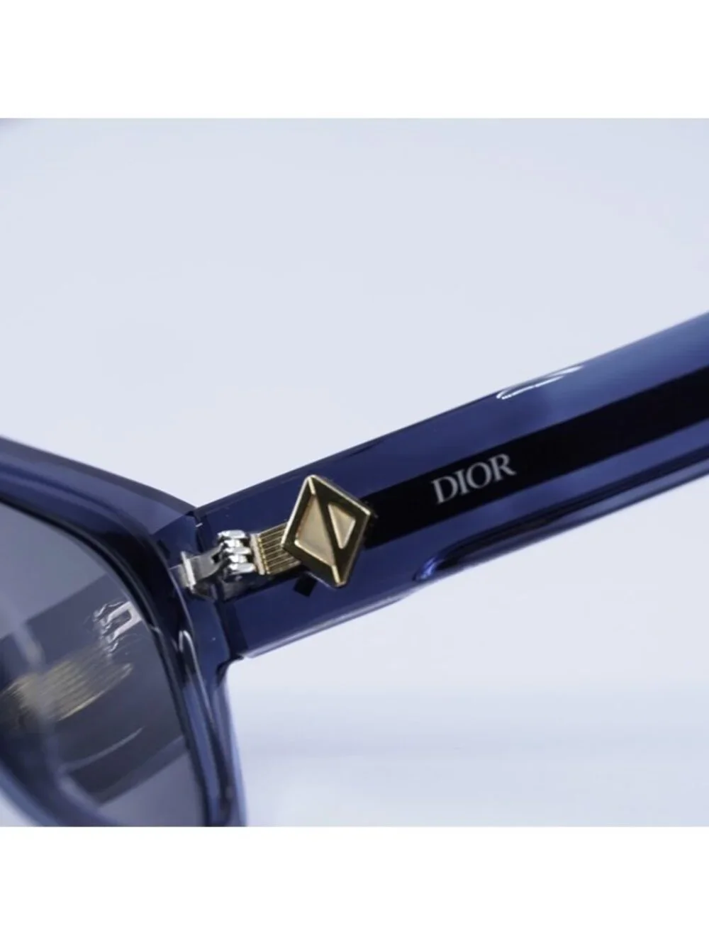 Dior CD DIAMOND S2 30G7 Sunglasses Blue Square Frame, Purple Mirrored Lenses